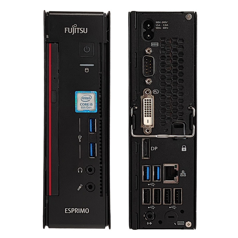 ミニPC 中古デスクトップ 富士通 ESPRIMO Q558/V Windows11 Pro Core i5 8500T メモリ 8GB 新品SSD 256GB DVDマルチ 本体 / 3ヶ月保証 中古デスクトップパソコン (6494)