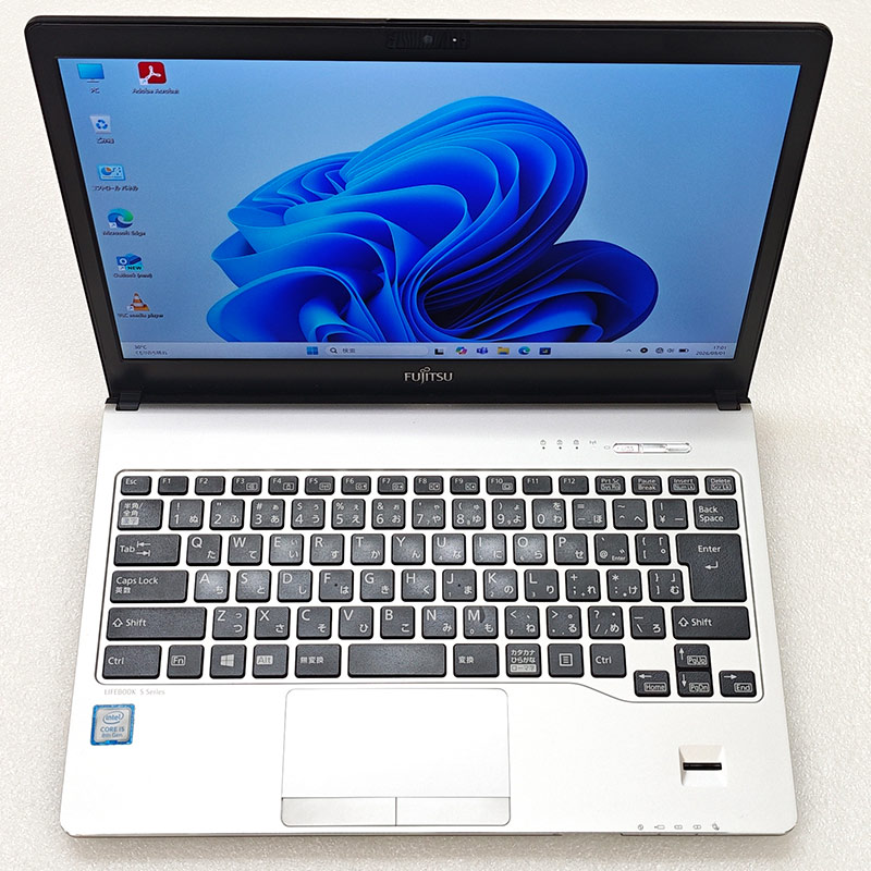 FHD液晶 中古パソコン 富士通 LIFEBOOK S938/B Windows11 Pro Core i5 8350U メモリ 8GB SSD 256GB 13.3型 無線LAN Wi-Fi 13インチ B5 本体 / 3ヶ月保証 中古ノートパソコン (8494a)