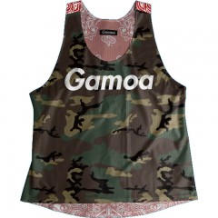 Singlet Camouflage Red Paisley Ladies