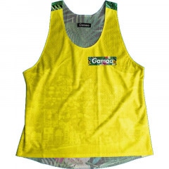 Singlet Yellow Tropical Box Logo Ladies