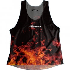 Singlet Fire Pattern Red Ladies