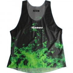 Singlet Fire Pattern Green Ladies