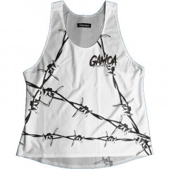 Singlet White Barbed wire Ladies