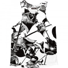 Singlet Rose Pattern White