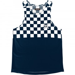 Singlet Block Check Navy Blue