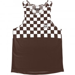 Singlet Block Check Brown