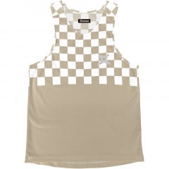 Singlet Block Check Beige