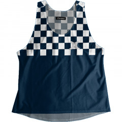 Singlet Block Check Navy Blue Ladies