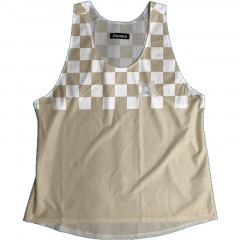 Singlet Block Check Beige Ladies