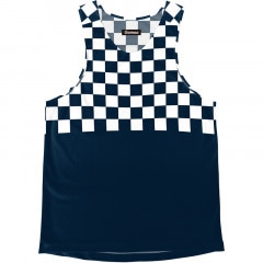 [Easy Order] Singlet Block Check Navy Blue