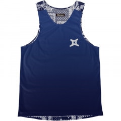 Singlet Paisley Pattern Navy Blue