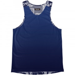 [Easy Order] Singlet Paisley Pattern Navy Blue