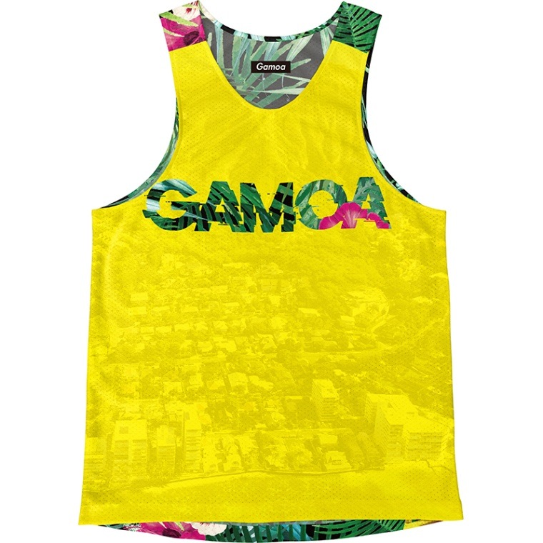 Singlet Yellow Tropical | GAMOA ORIGINAL,SINGLET Men's | Gamoa