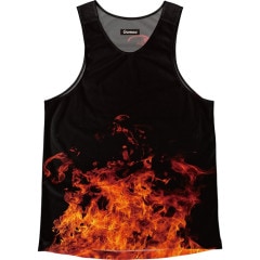 [Easy Order] Singlet Fire Pattern Red