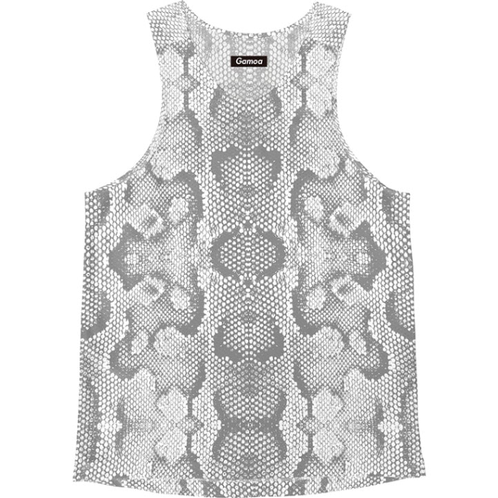 ガモア　シングレット　パイソン Easy Order] Singlet Python Pattern White | EASY ORDER