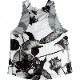 [Easy Order] Singlet Rose Pattern White Ladies