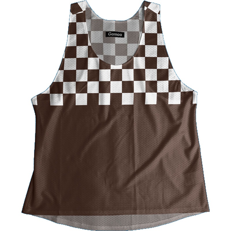 [Easy Order] Singlet Block Check Brown Ladies