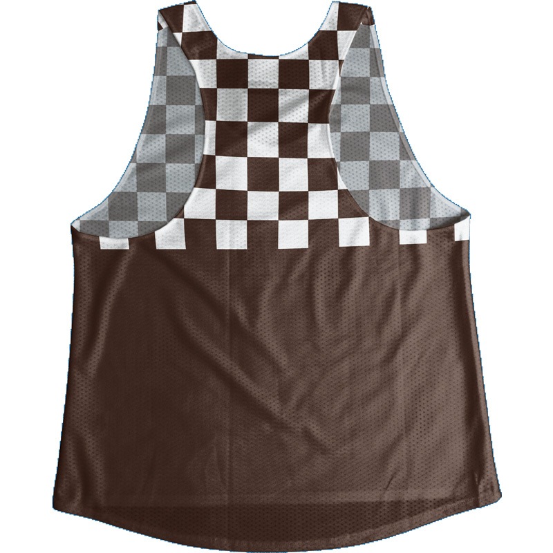 [Easy Order] Singlet Block Check Brown Ladies