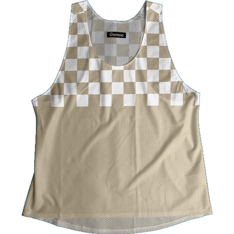 [Easy Order] Singlet Block Check Beige Ladies