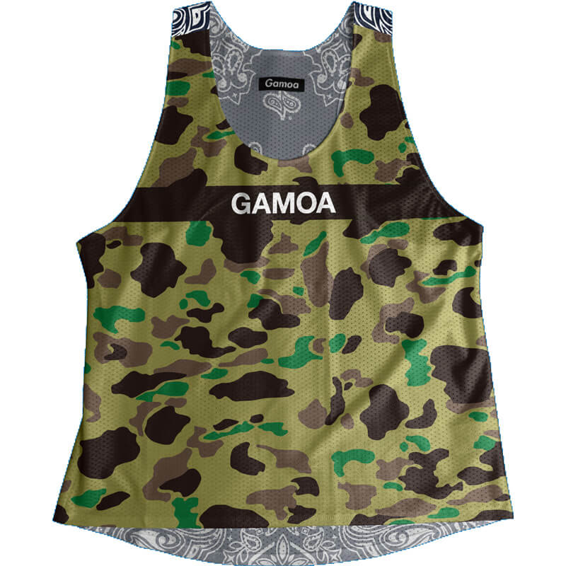 Singlet Camouflage Dark blue Paisley Ladies