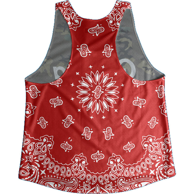 Singlet Camouflage Red Paisley Ladies