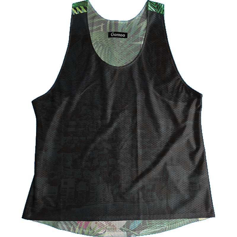 [Easy Order]Singlet Black Tropical