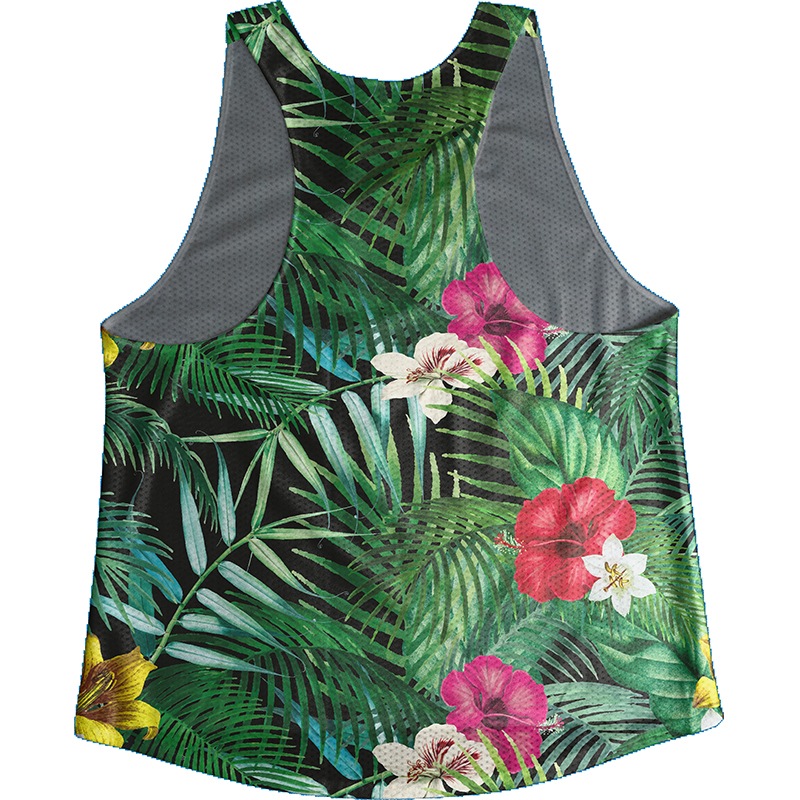 [Easy Order]Singlet Black Tropical
