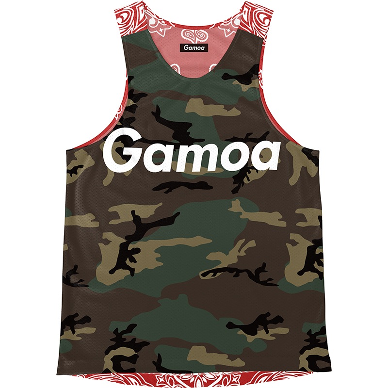 Singlet Camouflage Red Paisley