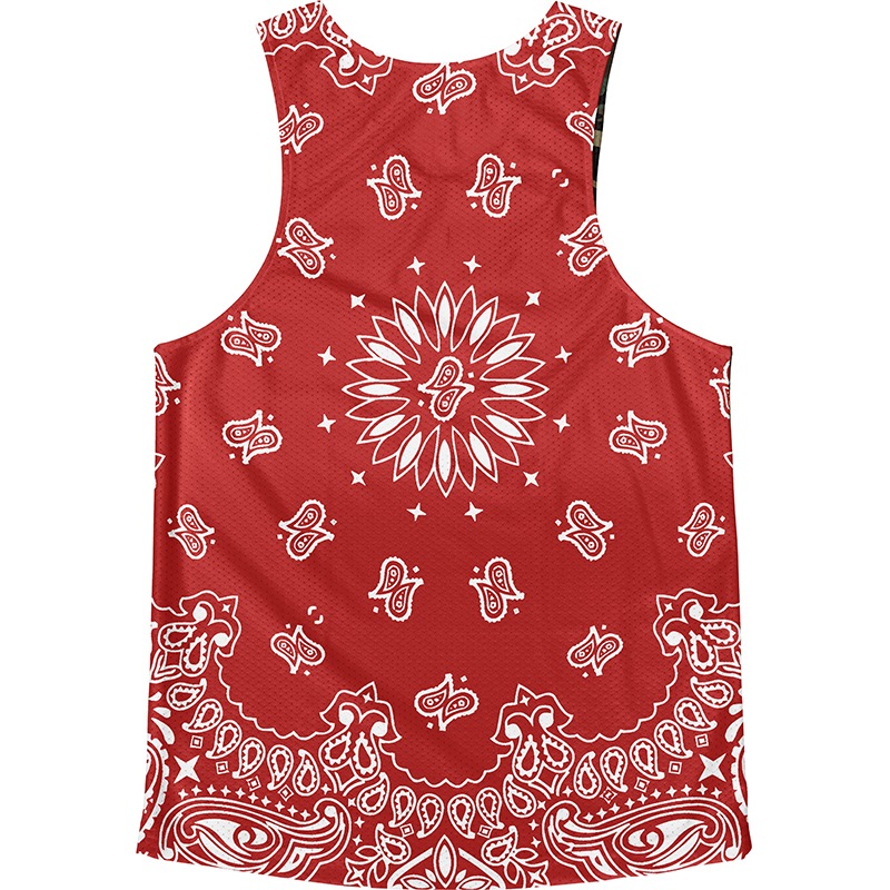 Singlet Camouflage Red Paisley