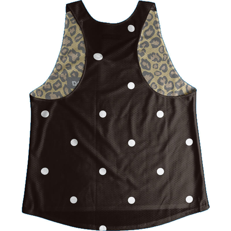 Singlet Box logo Leopard Black Dot Ladies