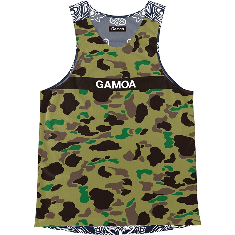 Singlet Camouflage Dark blue Paisley
