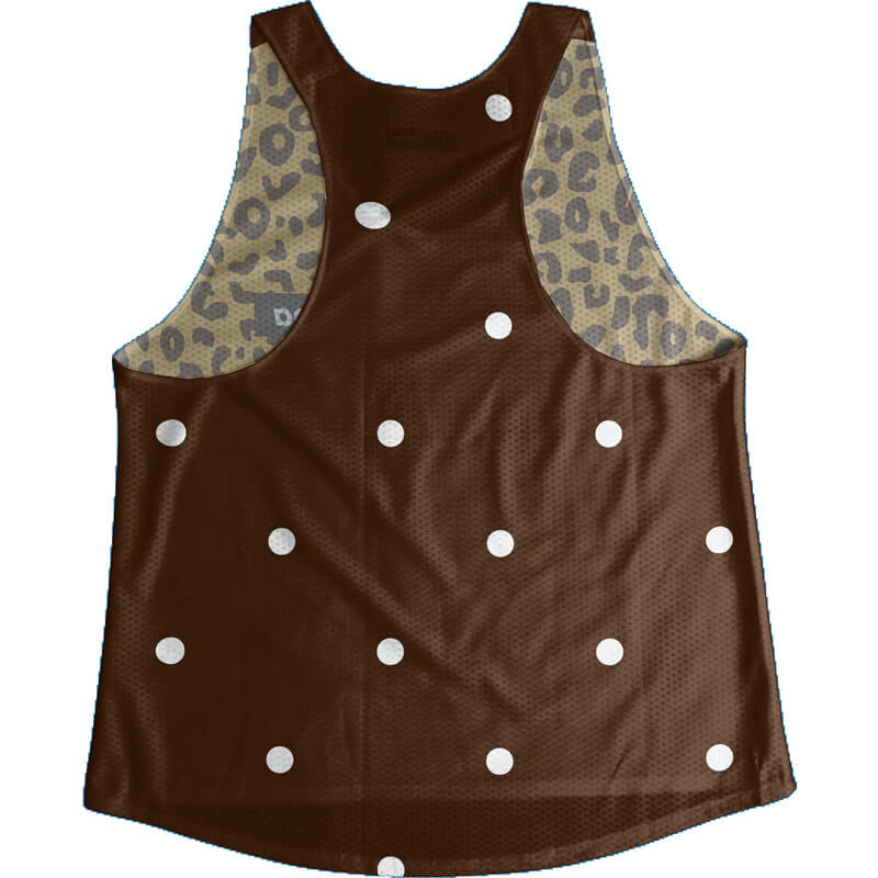 Singlet Box logo Leopard Brown Dot Ladies