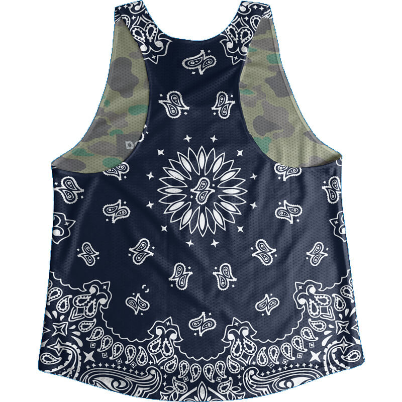 Singlet Box logo Camouflage Dark blue Paisley Ladies