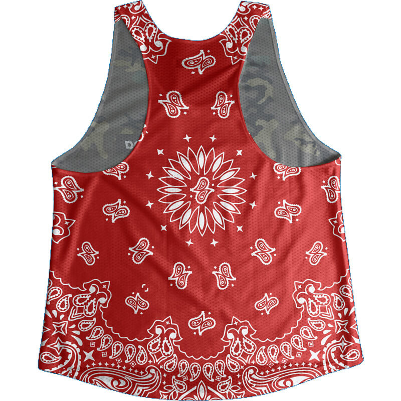 Singlet Box logo Camouflage Red Paisley Ladies