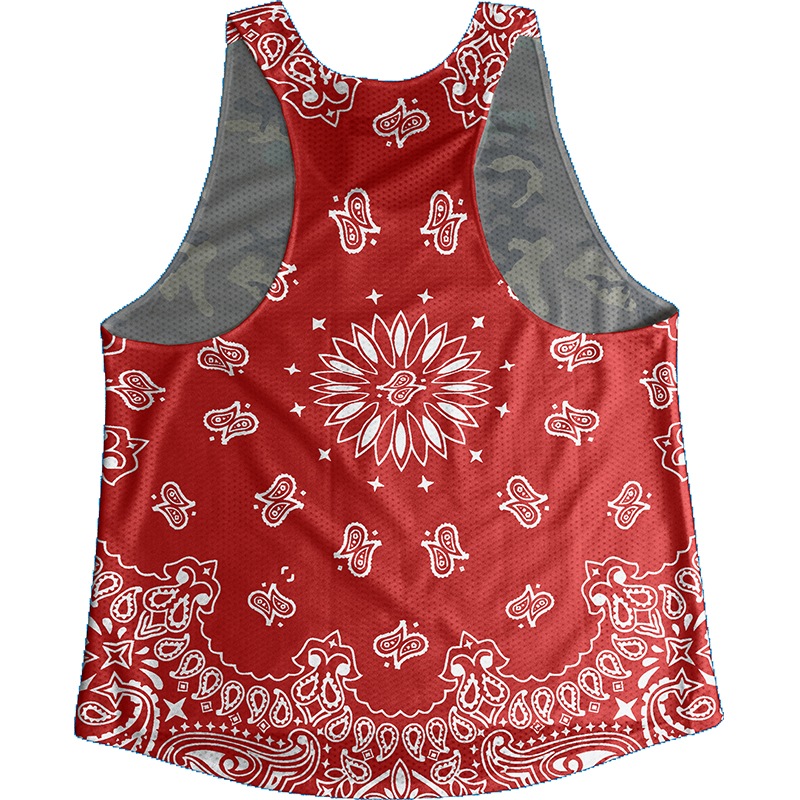 [Easy Order] Singlet Camouflage Red Paisley