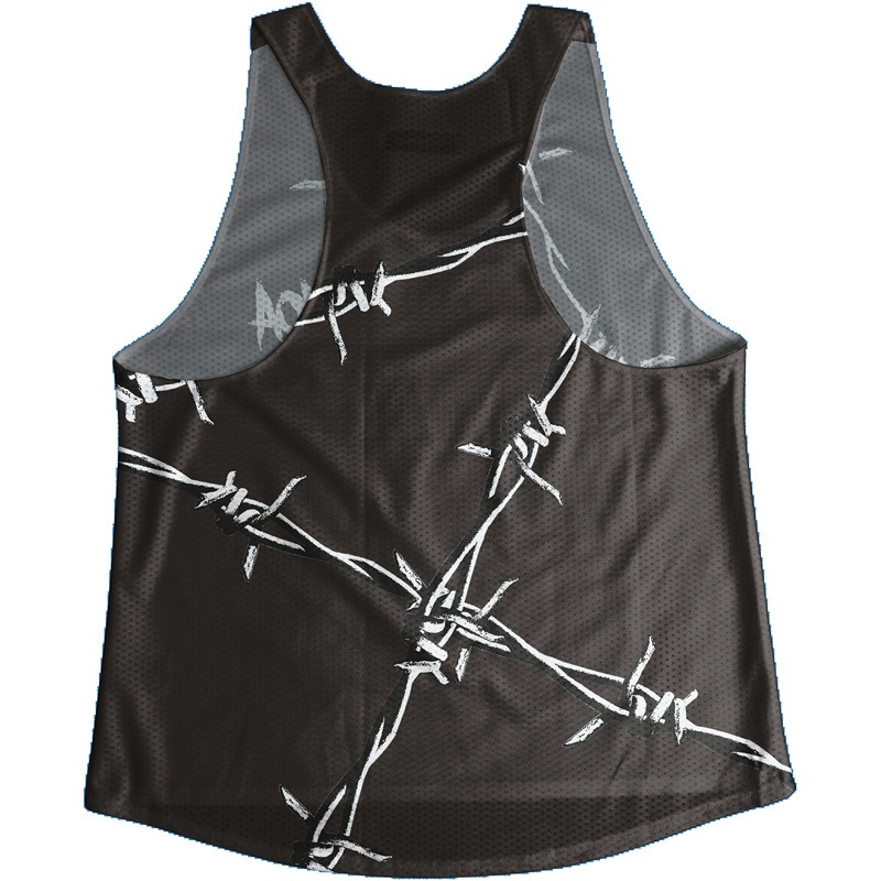 Singlet Black Barbed wire Ladies