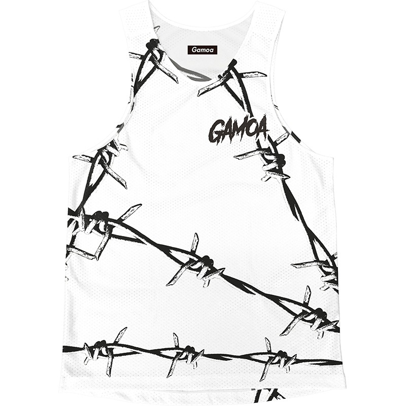 Singlet White Barbed wire