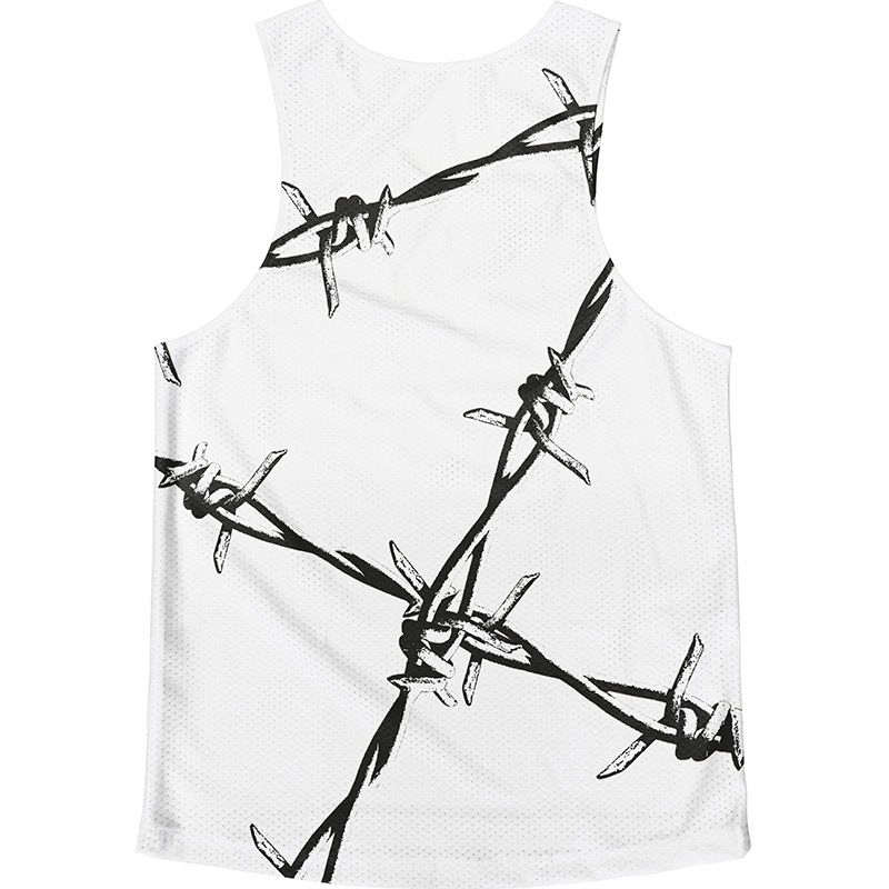 Singlet White Barbed wire