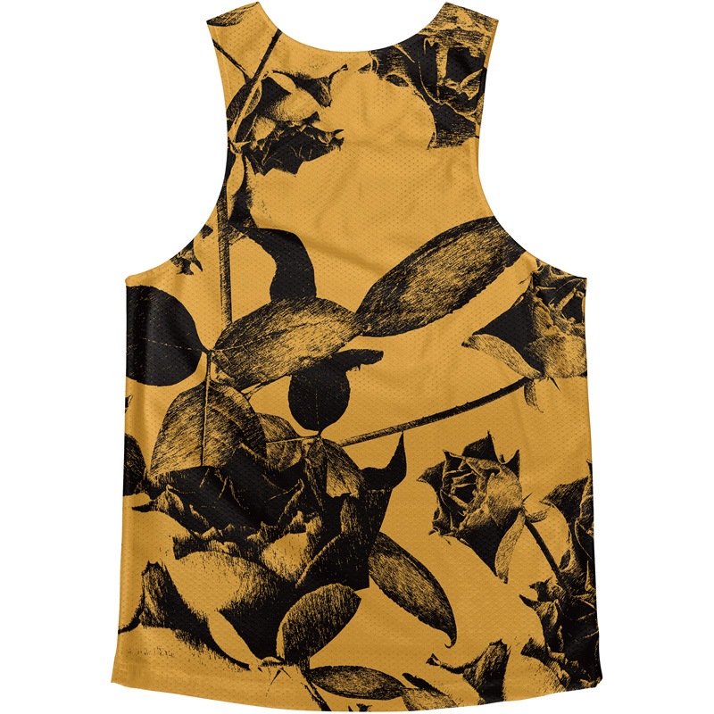 Singlet Rose Pattern Orange