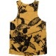 Singlet Rose Pattern Orange