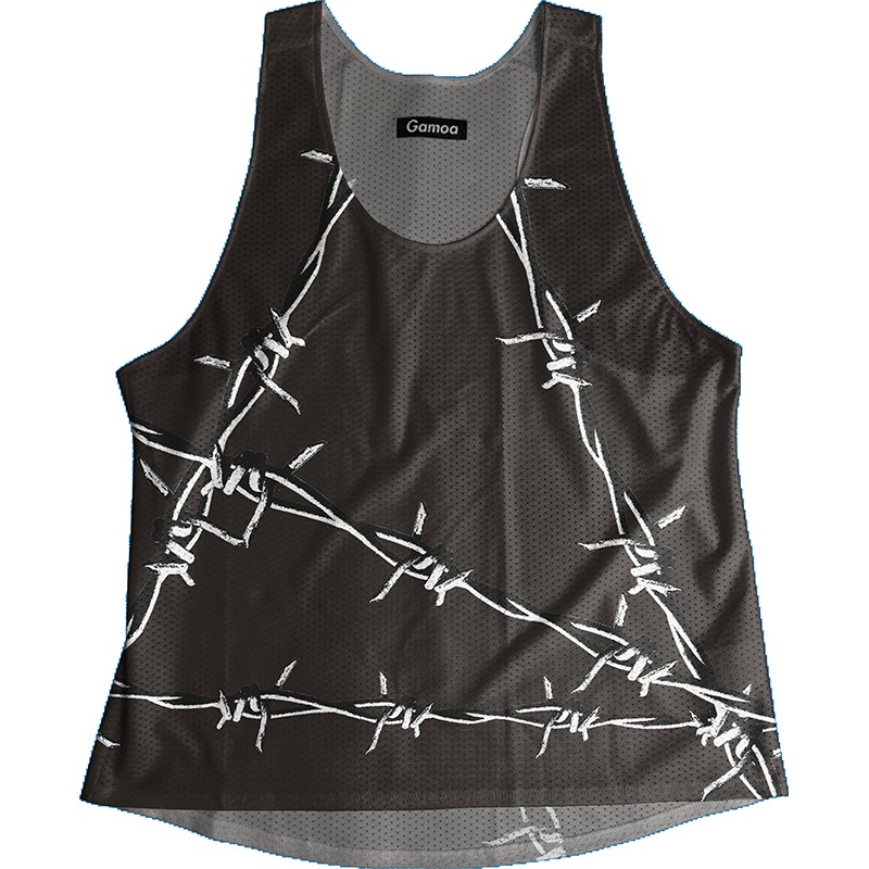 [Easy Order]Singlet Black Barbed wire Ladies