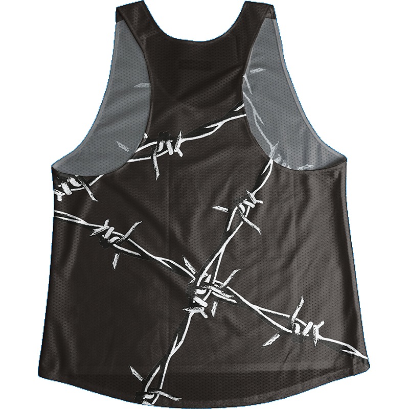 [Easy Order]Singlet Black Barbed wire Ladies
