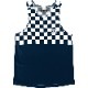 Singlet Block Check Navy Blue