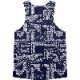 Singlet Paisley Pattern Navy Blue