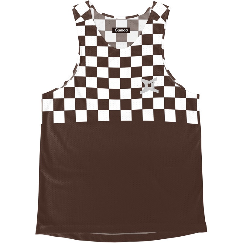 Singlet Block Check Brown