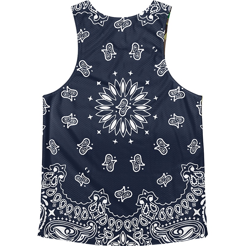 [Easy Order] Singlet Camouflage Dark blue Paisley