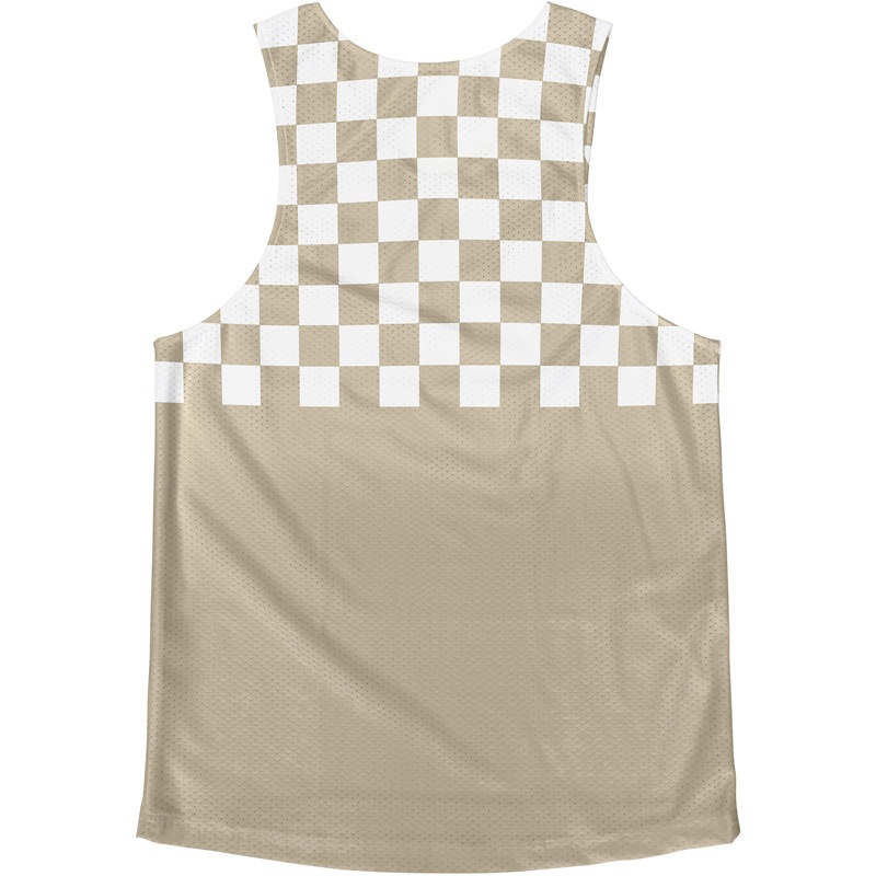 Singlet Block Check Beige