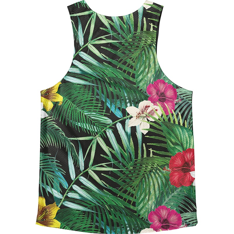 [Easy Order] Singlet Black Tropical