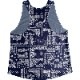 [Easy Order] Singlet Paisley Pattern Navy Blue Ladies
