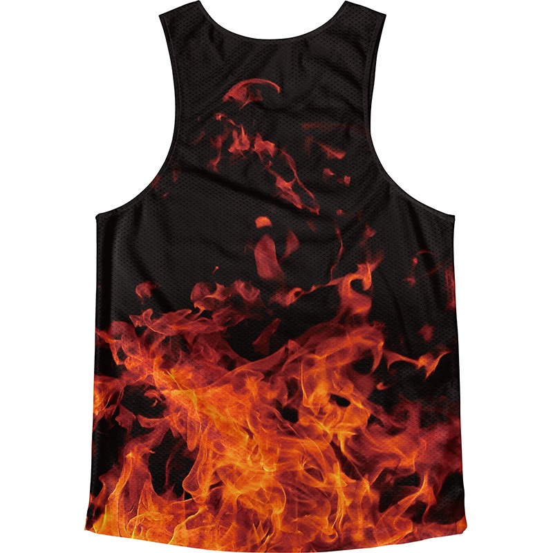 [Easy Order] Singlet Fire Pattern Red